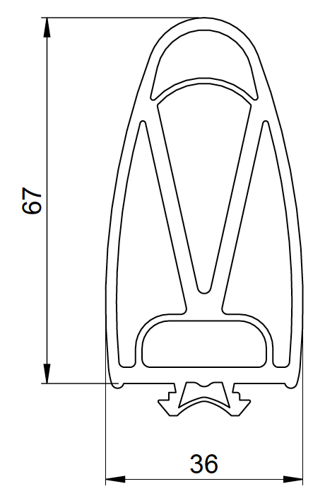 ClickLine 65mm Resistive Safety Edge