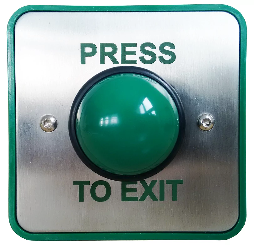 Green Domed Push to Exit Button