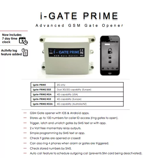 AES I-GATE PRIME GSM Opener
