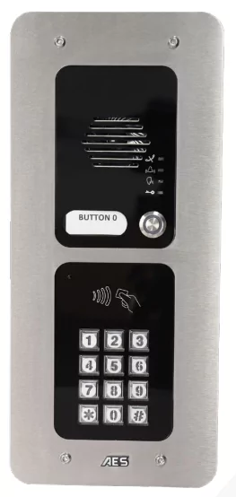 AES mod-f-1x2 | One by Two Module Assembled Back Box and Mounting Plate  (Flush)