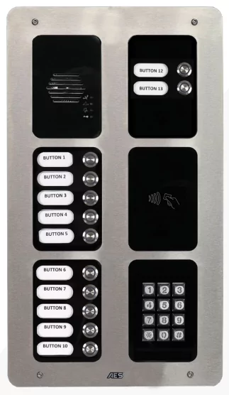 AES mod-f-2x3 | Two by Three Module Assembled Back Box and Mounting Plate  (Flush)