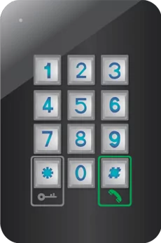 AES MOD-MULTI-KP | Assembled Prime Keypad Module for Multi Apartment Systems