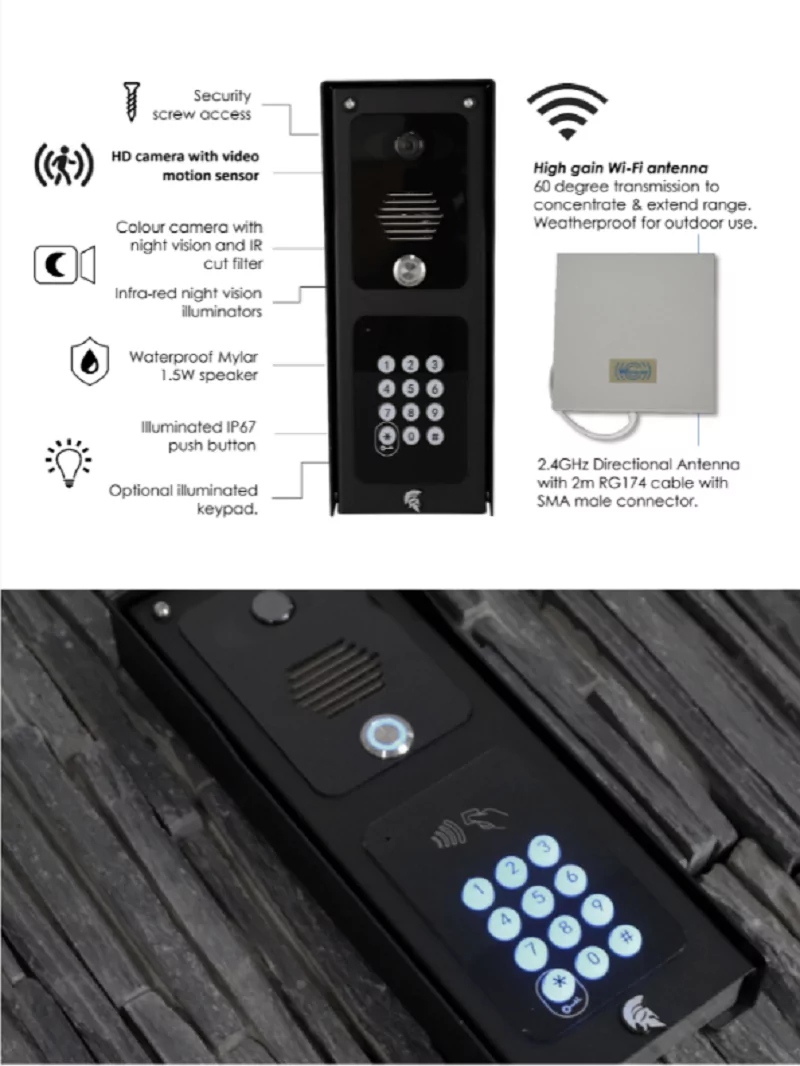 AES PRAE-IP-MOD-PX | Praetorian IP video assembled modular unit with prox reader