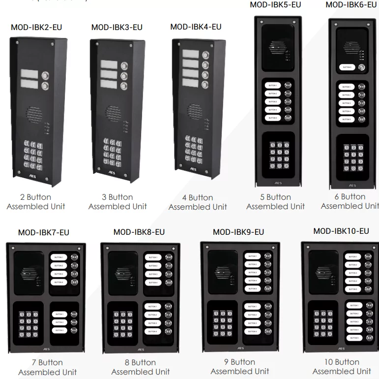AES Multi-Button Modular with keypad | Pre-assembled Modular Units