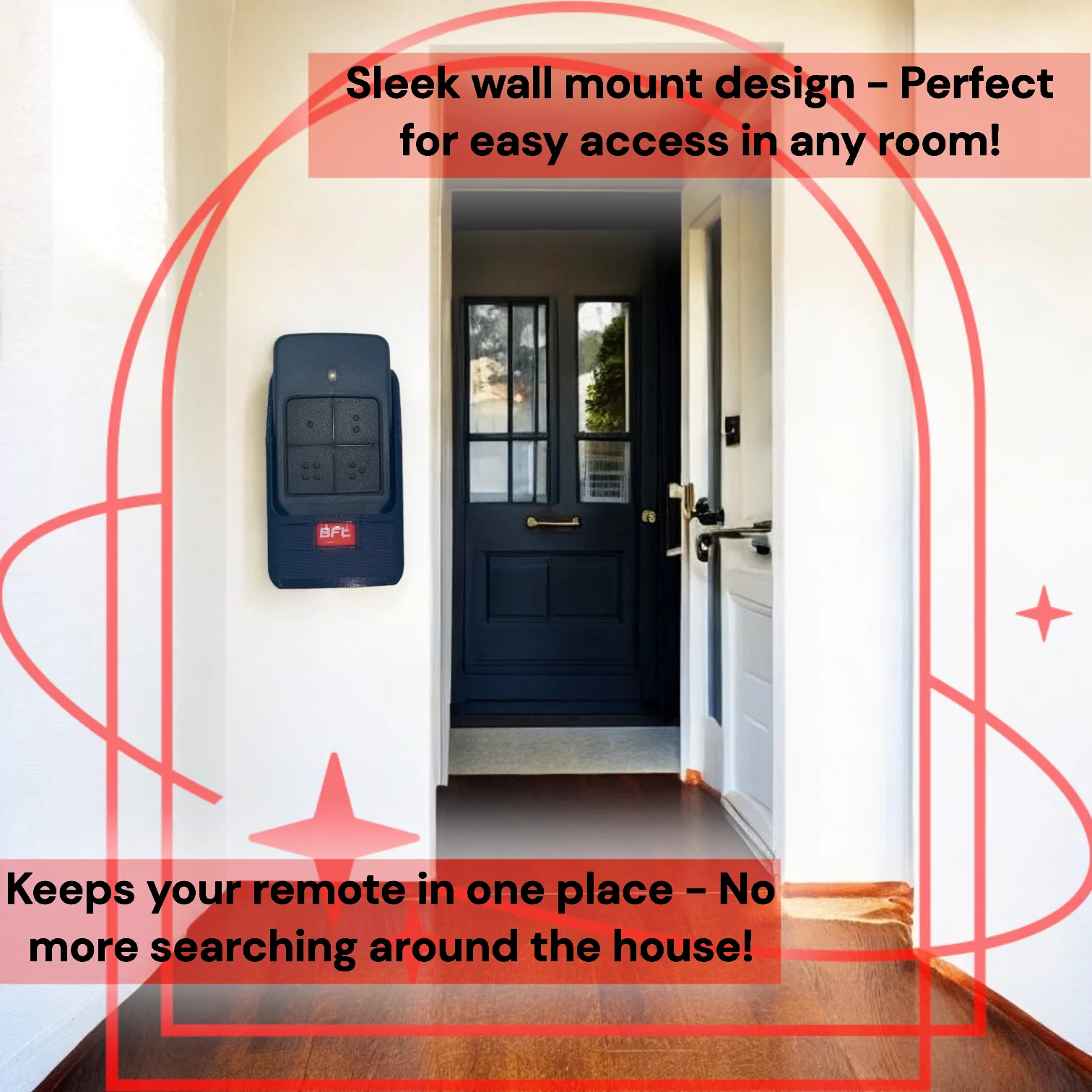Wall & Car Vent Holder For BFT Mitto COOL C2 and C4 Gate Remotes
