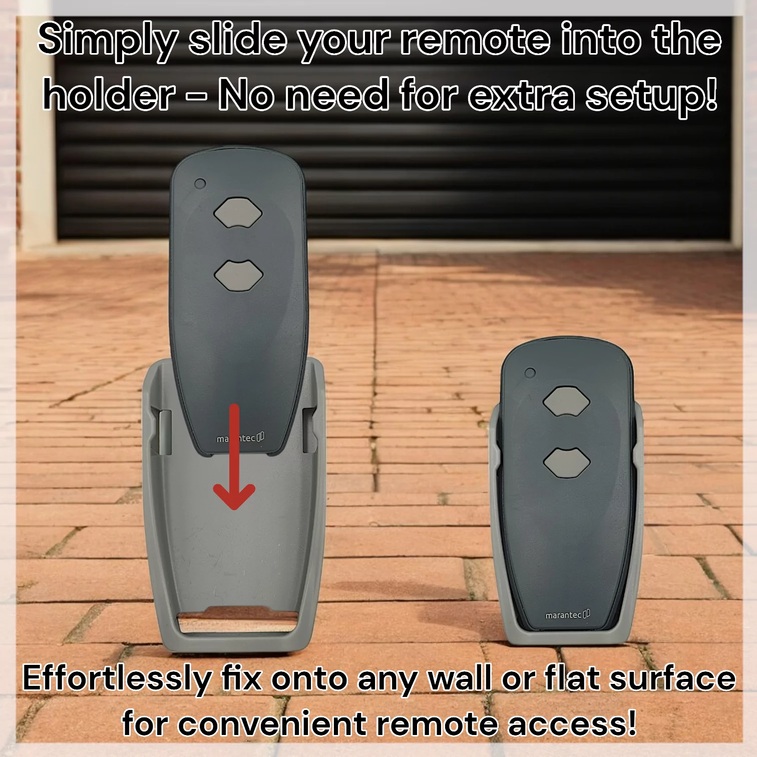 Wall Holder and Sun Visor Clip For Marantec D382 and MFZ Remotes