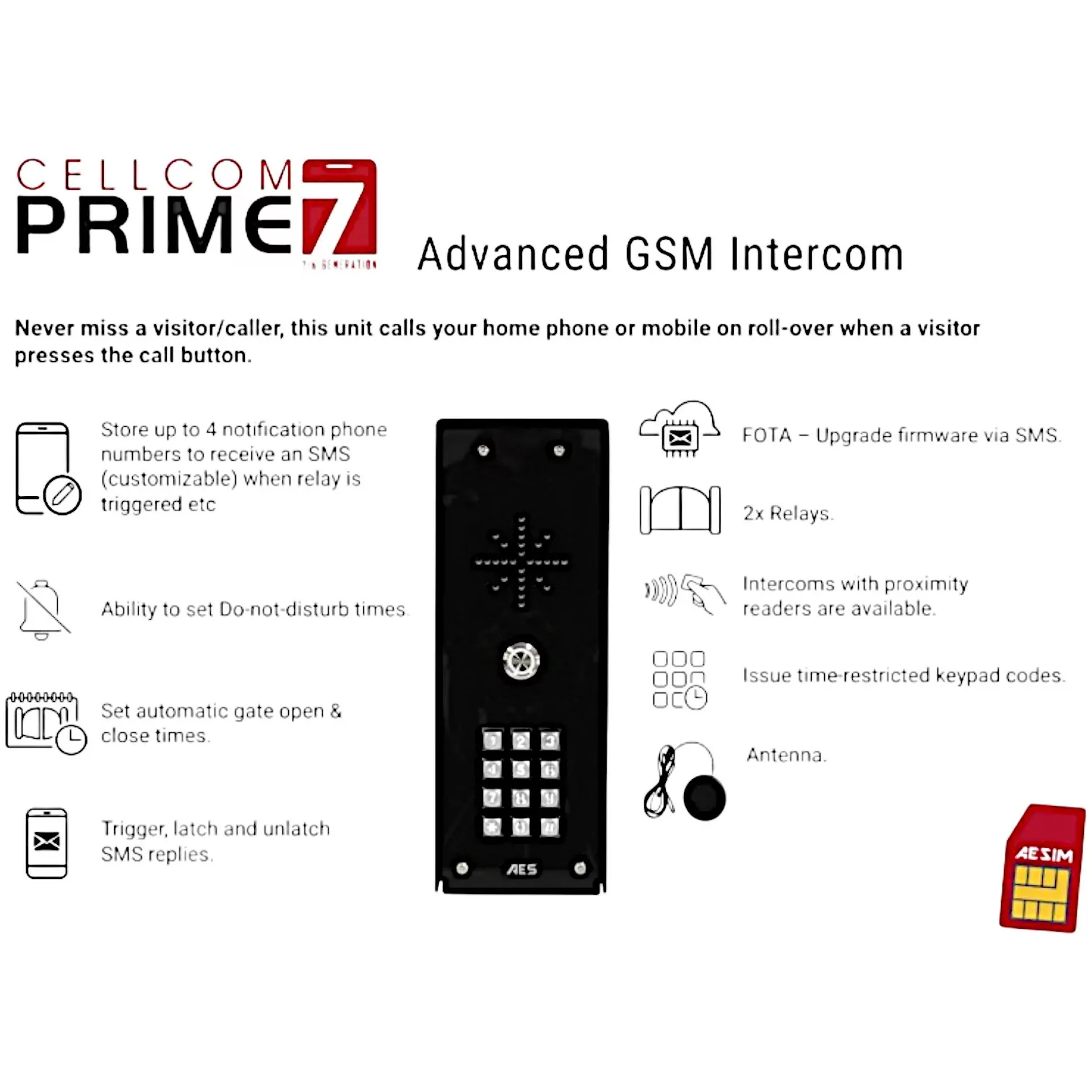 AES Prime7 ABK Advanced GSM Intercom