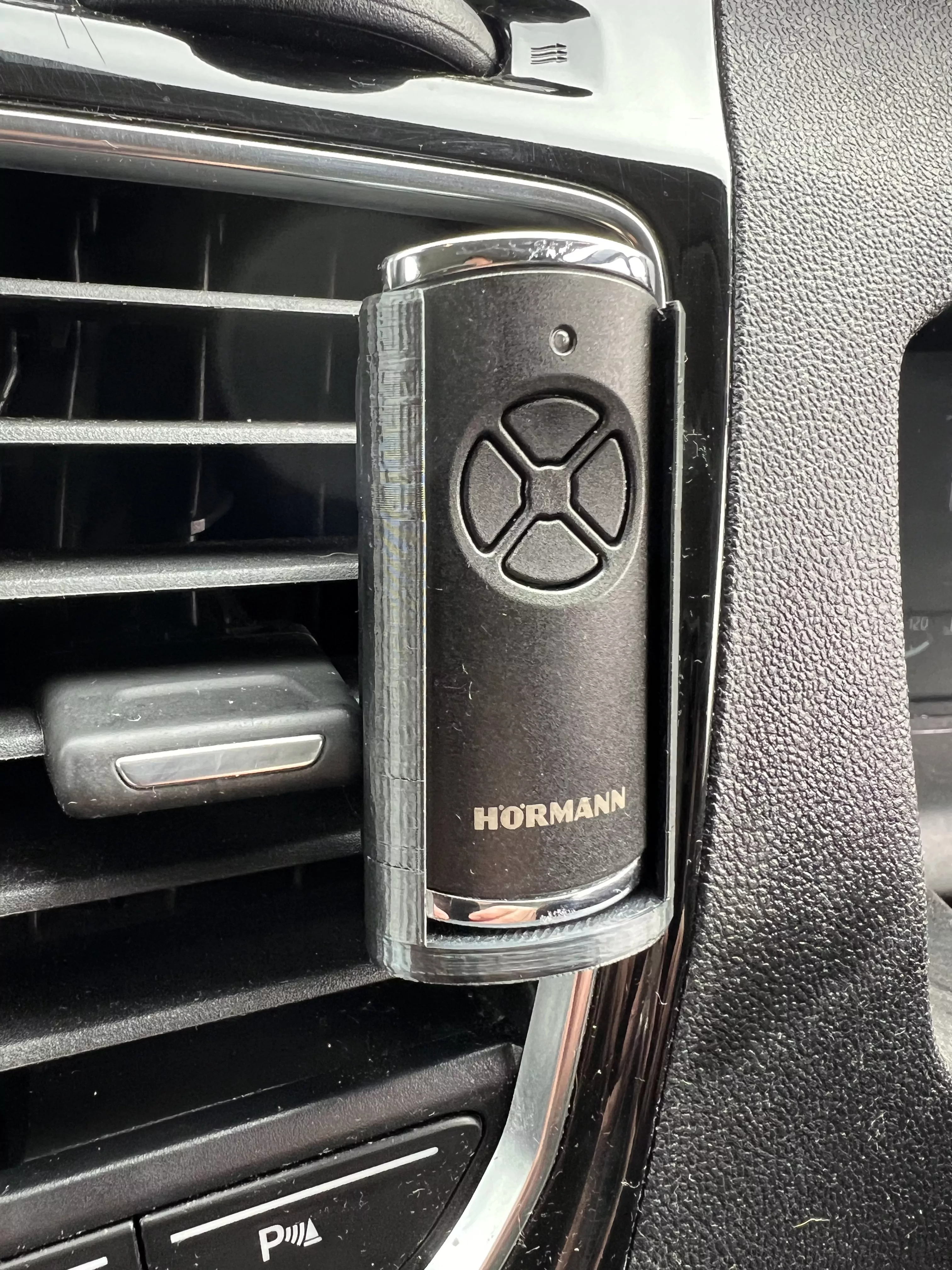 Wall & Car Vent Holder For Hormann HSE4 BS Garage Remote Black