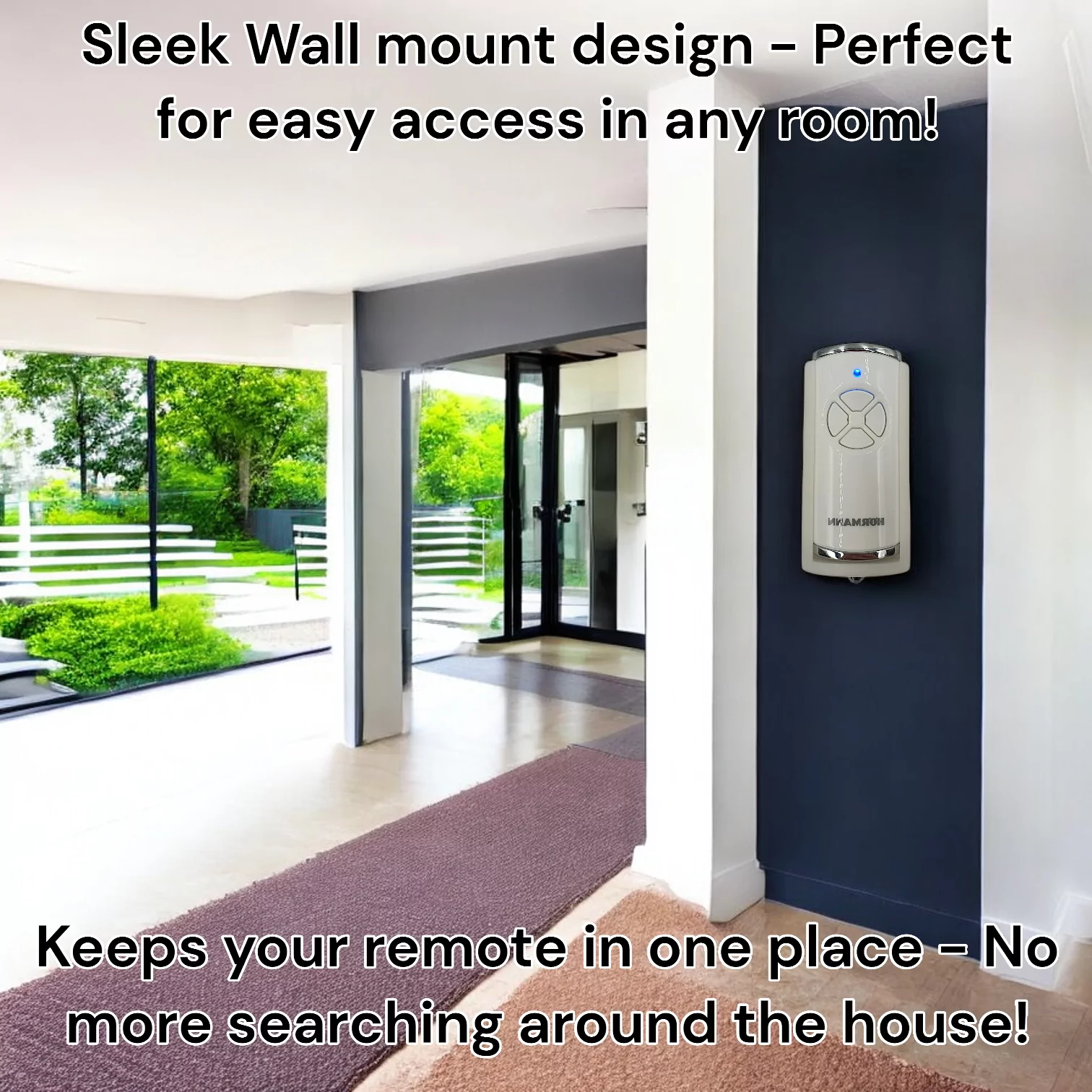 Wall & Car Vent Holder For Hormann HSE4 BS Garage Remote White